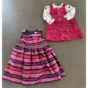 Baby Girl Infant Clothes cute BUNDLE 24M formal dress corduroy dress romper 4pcs